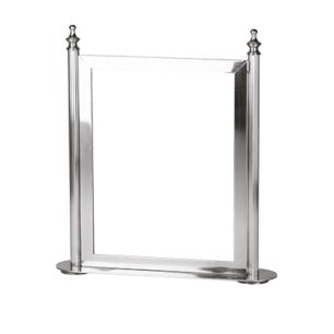 Classic, porta avvisi in ottone cromato, 28 x 7,8 x h 36,6 cm