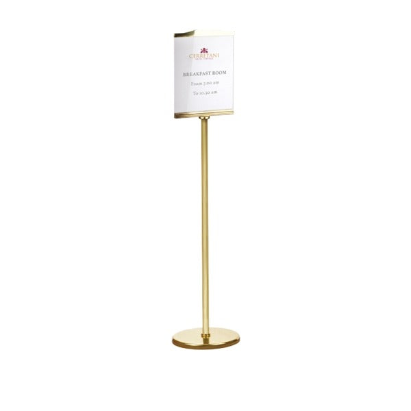 Classic, porta avvisi su piantana in ottone, diam. 32 x h 156 cm