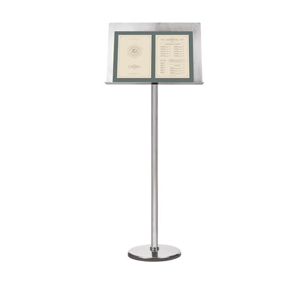 Classic, leggio su piantana in ottone cromato, diam. 32 x h 146 cm