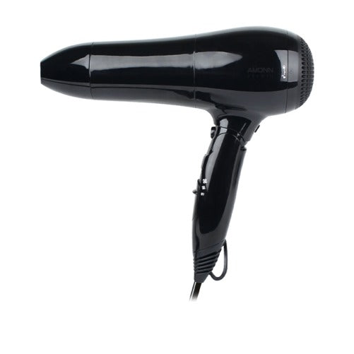 Asciugacapelli pieghevole nero con generatore di ioni, 2100 W, 26,5 x h 27 cm