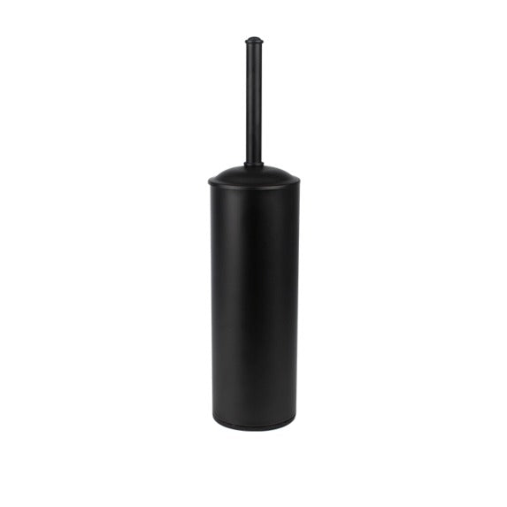 Scopino da parete in acciaio inox verniciato nero, diam. 9 x h 39 cm