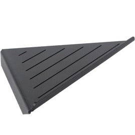 Mensola doccia angolare in alluminio verniciato nero, fissaggio con biadesivo, 28 x 20 x h 3,5 cm