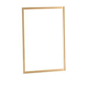 Porta avvisi da parete in plexiglass trasparente con cornice dorata, per formato A4 singolo, 23 x 31,7 cm.