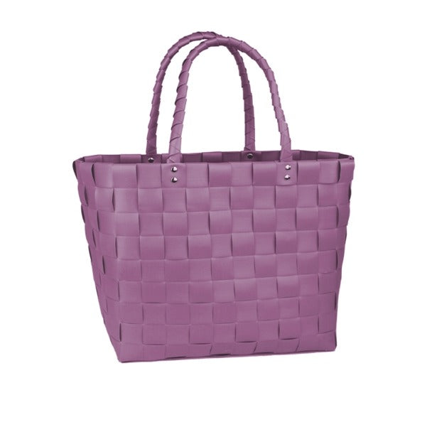 Borsa SPA e spiaggia intrecciata Marsala, colore viola, 38x18xh30 cm, conf. 10 pz