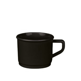 Tazza in melamina nera, 200 ml, confezione da 12 pz