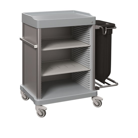 Carrello biancheria 'Maja' richiudibile con struttura in alluminio e ABS, 106,6 x 57 x h 111,6 cm (aperto) / 74,6 x 57 x h 111,6 cm (chiuso)