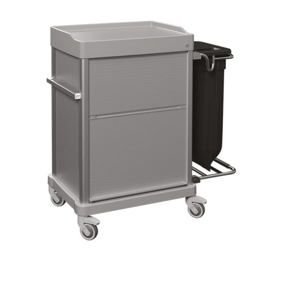 Carrello biancheria "Maja" richiudibile con struttura in alluminio e ABS, con anta di chiusura, 106,6 x 57 x h 111,6 cm (aperto) / 74,6 x 57 x h 111,6 cm (chiuso)
