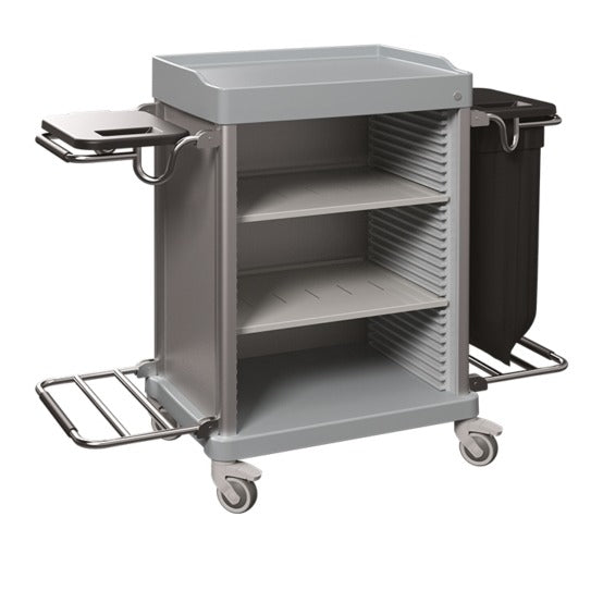 Carrello biancheria 'Cupra' richiudibile in alluminio e ABS, 138,1 x 57 x h 111,6 cm