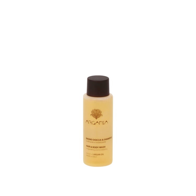 Argania, bagno doccia e shampoo con estratto d'olio d'Argan, 75 ml, 160 pz.