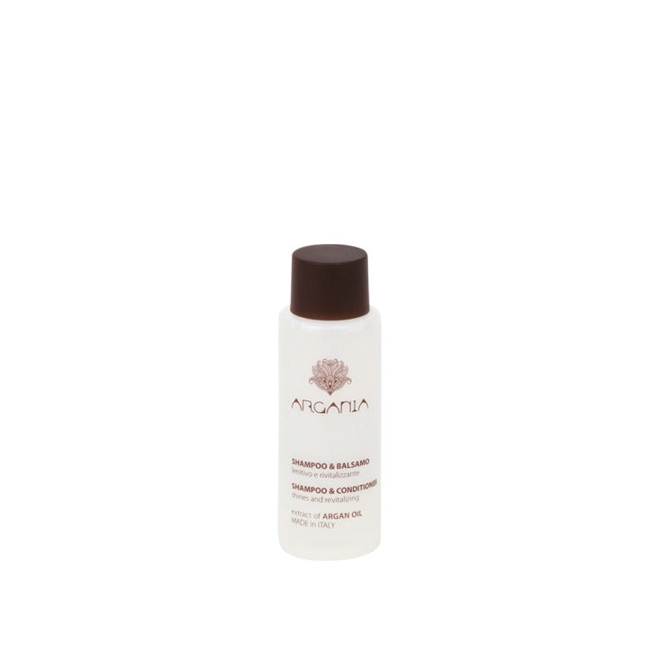 Argania, shampoo e balsamo con estratto d'Olio d'Argan, 75 ml, confezione da 160 pz