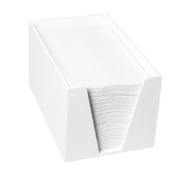 Distributore asciugamani in plexiglass, bianco, 17 x 27 x h 15 cm
