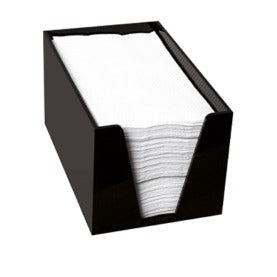 Distributore asciugamani in plexiglass, colore nero, 17 x 27 x h 15 cm