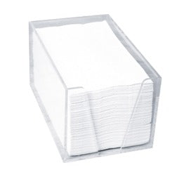 Distributore asciugamani in plexiglass trasparente, 17x27x15h cm