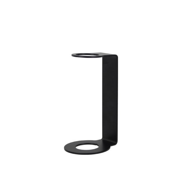 Basic, supporto singolo in acciaio inox verniciato nero per dispenser Large da 300 ml, con biadesivo
