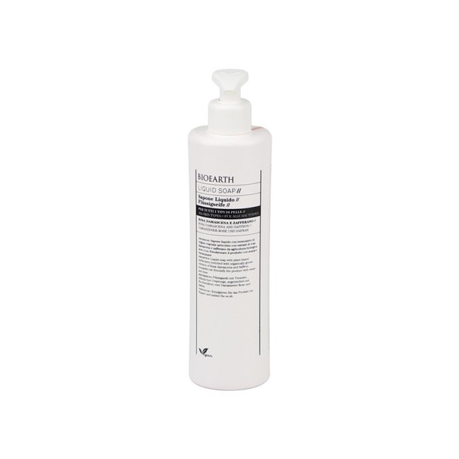 Bioearth - Premium, dispenser Artem®, sapone liquido, fragranza Rosa Damascena e Zafferano, 380 ml, conf. 18 pz