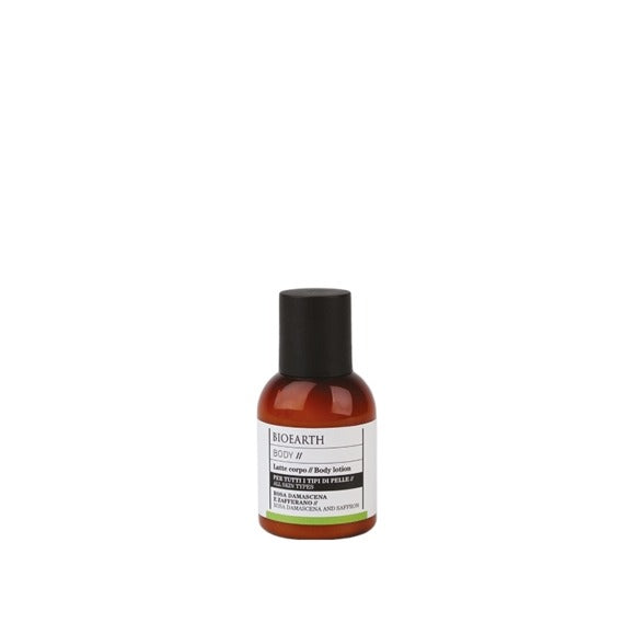 Bioearth - Premium, latte corpo, Rosa Damascena e Zafferano, 30 ml, 384 pz