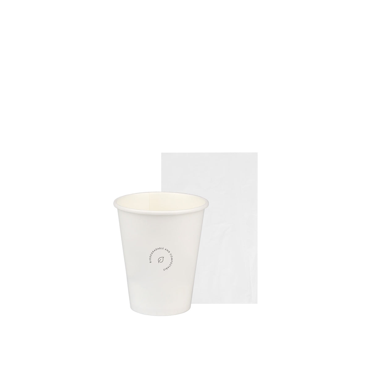 Bicchiere 275 ml in cartoncino biodegradabile e compostabile, imbustato singolarmente. Confezione da 800 pz.