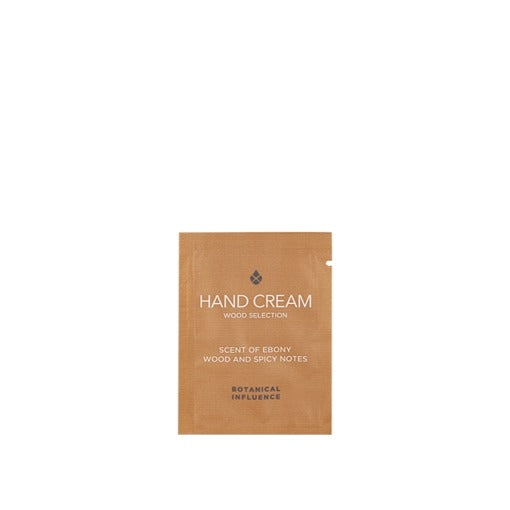 Botanical Influence, crema mani, fragranza Legno d'Ebano e Spezie, 3 ml, confezione da 500 pz.