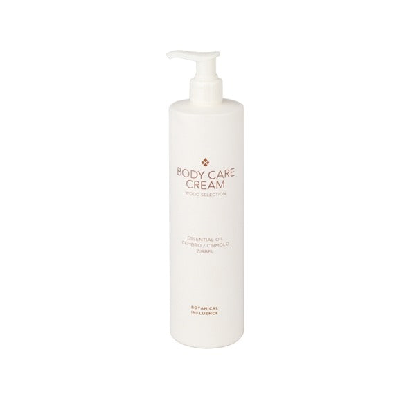 Botanical Influence, dispenser Black & White, crema corpo, fragranza all'olio essenziale di cirmolo, 500 ml, conf. da 12 pz