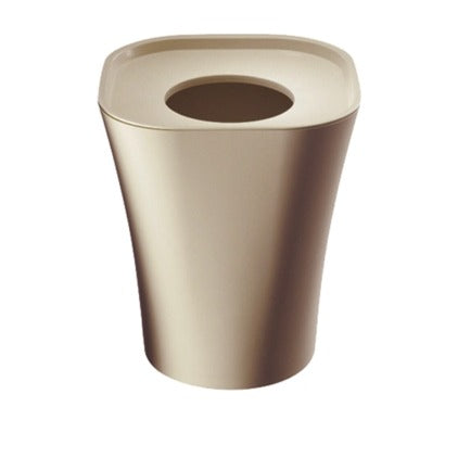 Trash, cestino gettacarte con coperchio in polipropilene beige, capacità 12 L, 22/30,5 x h 36 cm