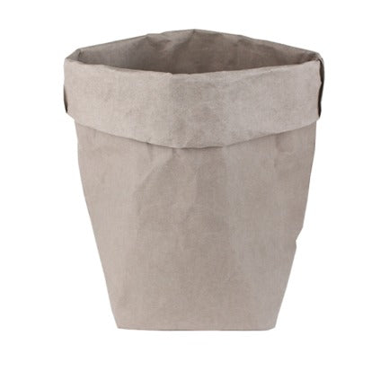 Papery, cestino gettacarte in fibra di cellulosa riciclata grigia, 6 L, Ø 20 x h 30 cm