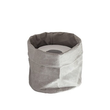 Papery, porta rotolo in fibra di cellulosa riciclata grigia, diam. 14 x h 14 cm