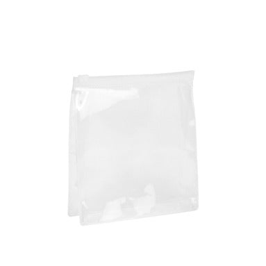 Elena, beauty case in plastica trasparente, 14 x 3,7 x h 14,8 cm, conf. 100 pz