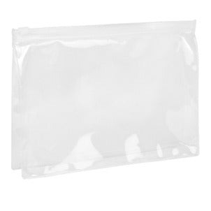 Elena, beauty case in plastica trasparente, 21 x 3,7 x h 14,8 cm, confezione da 100 pz