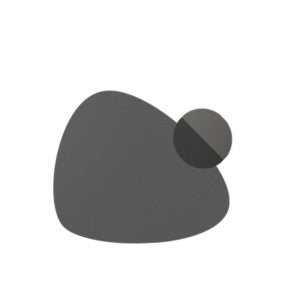 Sottobicchiere Curve in ecopelle bicolore, nero/grigio, 11x13 cm, 30 pz