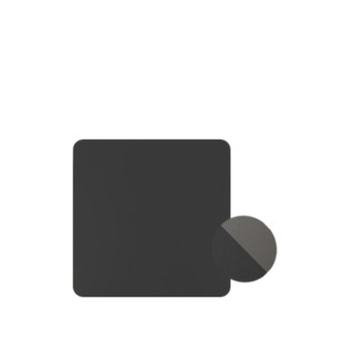 Sottobicchiere quadrato in ecopelle bicolore, nero/grigio, 10 x 10 cm, confezione da 30 pz