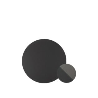 Sottobicchiere rotondo in ecopelle bicolore, nero/grigio, diam. 10 cm, conf. 30 pz