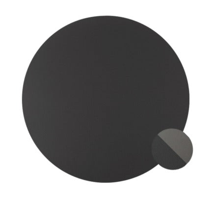 Set de Table Rond en Simili-Cuir Bicolore Noir/Gris – Ø38cm