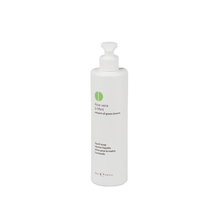 GreenLeaf, dispenser Artem®, sapone liquido, fragranza Aloe Vera e Menta, 380 ml, conf. da 18 pz