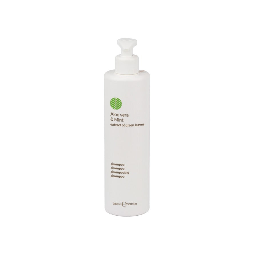 GreenLeaf, dispenser Artem®, shampoo, fragranza Aloe Vera e Menta, 380 ml, confezione da 18 pz.