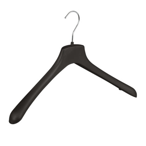 Gruccia in plastica, gancio nichelato, nero, 44 x 3,5 cm, conf. 120 pz