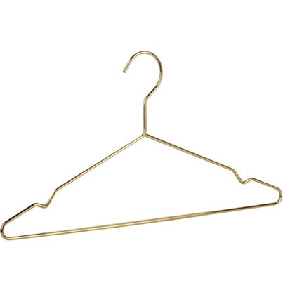 Gruccia in acciaio dorato con asta, 42 cm x Ø 0,3 cm, confezione da 50 pz