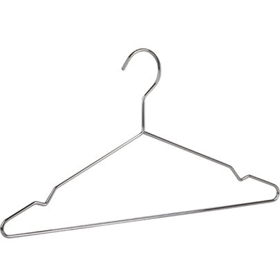 Gruccia in acciaio cromato con asta, 42 x diam. 0,3 cm, confezione da 50 pz