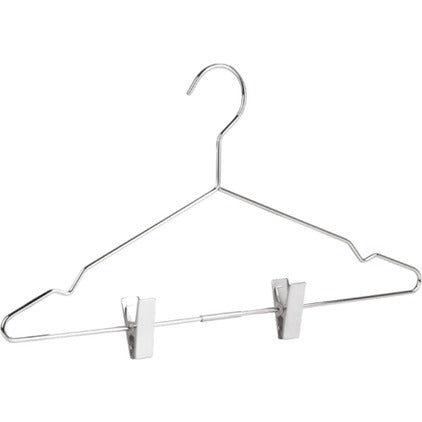 Gruccia in acciaio cromato con asta e pinze scorrevoli, 42 x Ø 0,3 cm, 50 pz