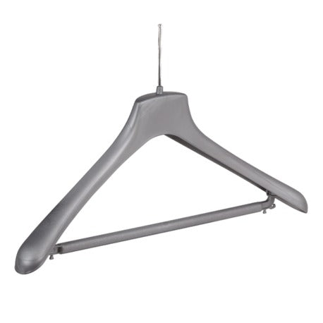Gruccia in plastica con asta, chiodo nichelato, colore argento, 44 x 3,5 cm, conf. 100 pz