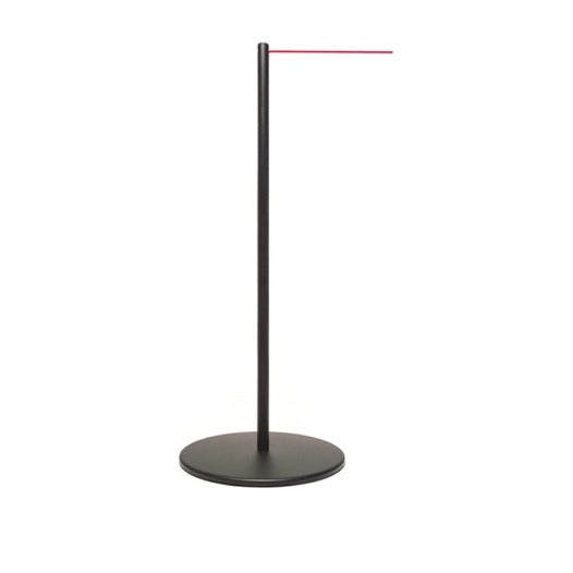 Colonna di delimitazione in metallo nero, diam. 25 x h 90 cm
