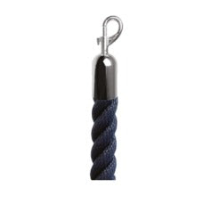 Cordone blu con moschettoni cromati, lunghezza 2 m