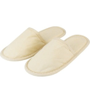 Natural Cotton slipper in cotton and natural fibres, closed, unisex size 29.5 cm, pack of 100 pcs.