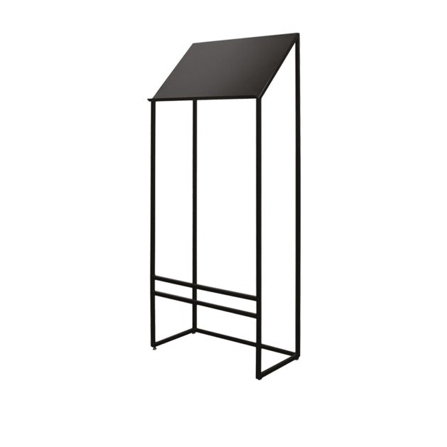 Neliö, leggio in metallo verniciato nero, 55 x 27 x h 130 cm