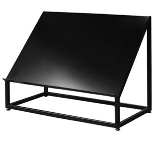 Neliö - Leggio da banco in metallo verniciato nero, 55 x 27 x h 40 cm