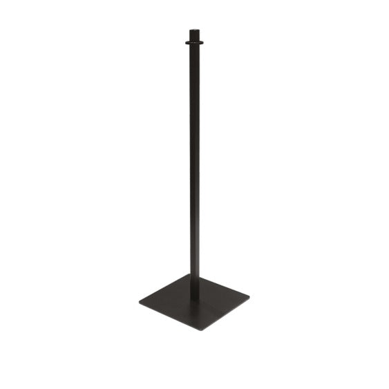 Neliö, colonna di delimitazione in metallo verniciato nero, 30 x 30 x h 100 cm