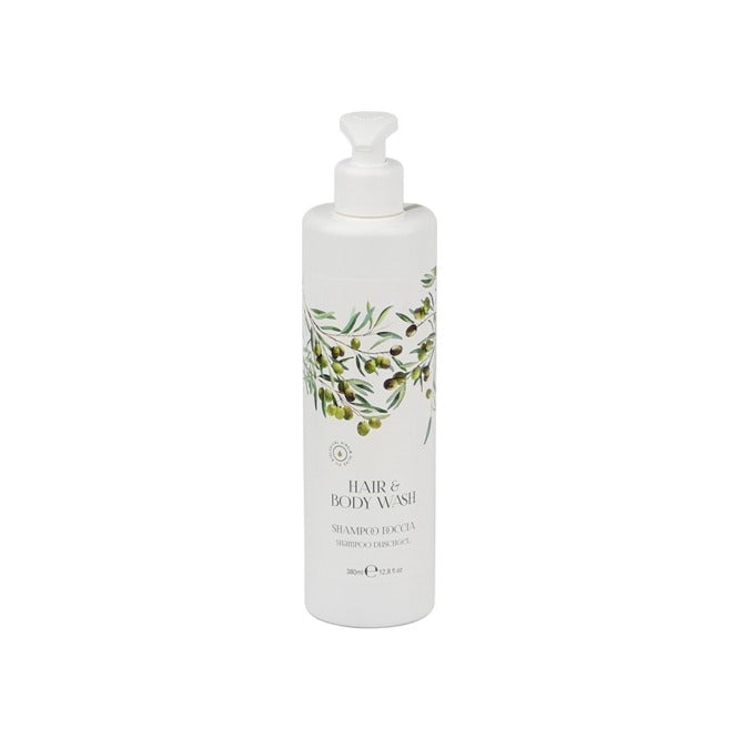 Gocce d'Oliva, dispenser Artem®, shampoo doccia, fragranza Olive Leaves, 380 ml, confezione da 18 pz