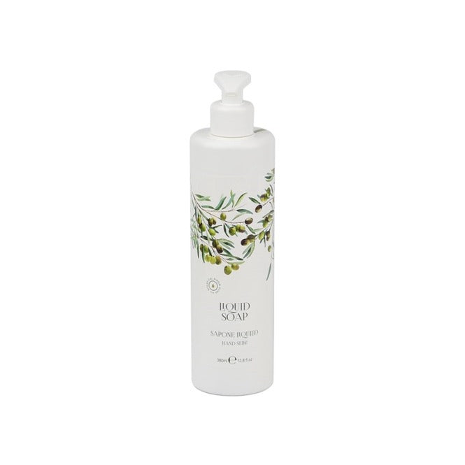 Gocce d'Oliva, dispenser Artem®, sapone liquido, fragranza Olive Leaves, 380 ml, conf. 18 pz