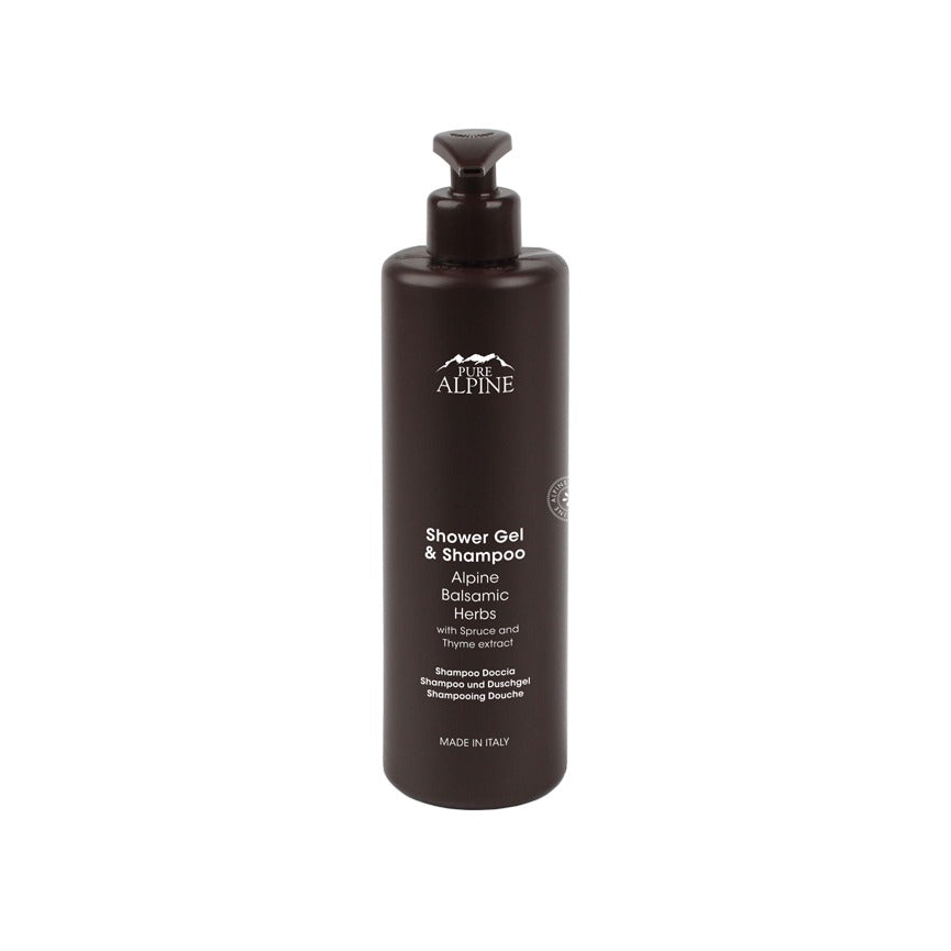 Pure Alpine Deluxe, dispenser Artem®, shampoo doccia, fragranza Erbe Balsamiche, 380 ml, confezione da 18 pz