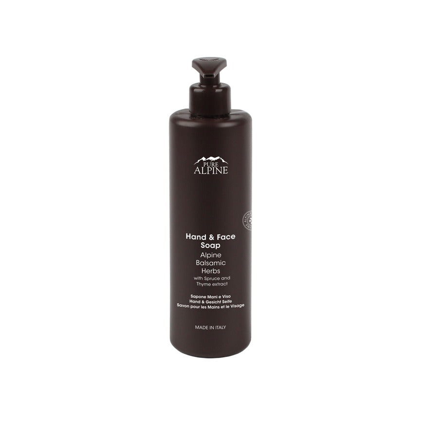Pure Alpine Deluxe, dispenser Artem®, sapone mani e viso, fragranza Erbe Balsamiche, 380 ml, conf. 18 pz