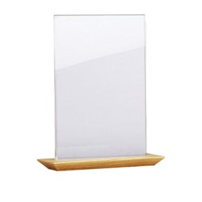 Wood Line, porta avvisi da banco A4 con base in frassino naturale, 19 x 9 x h 23,3 cm